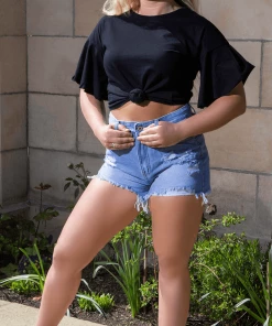 Bik Bok Clothing Angel Sleeve Box T Shirt