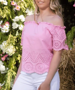 Bik Bok Clothing Daisy Smock Bardot Top