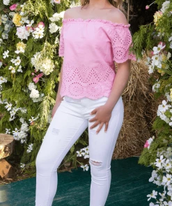 Bik Bok Clothing Daisy Smock Bardot Top