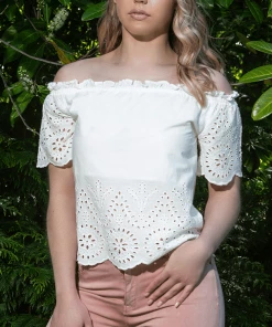 Bik Bok Clothing Daisy Smock Bardot Top