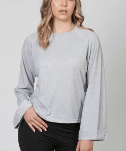 Bik Bok Long Wide Sleeve Rib Top Tops