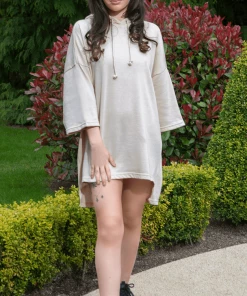 Bik Bok Short Sleeve Oversized Hoodie Dress