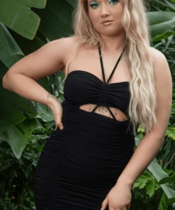 Bubu Under Boob Ruched Mini Dress Clothing