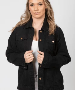 Bubu Black Oversized Denim Jacket