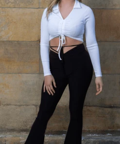 Bubu Slinky Flare Tie Trousers