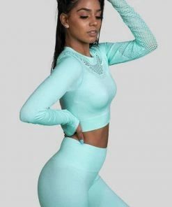 Bubu Gym Leggings - Green High Waisted With Crop Top