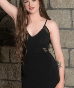 Bubu Mesh Insert Strappy Dress