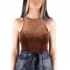 Bubu Brown Velvet Bodysuit