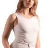 Bubu White Slinky Bodysuit Tops