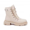 Bubu Shoes Nude Lace Up Boot