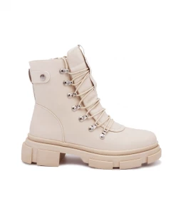 Bubu Shoes Nude Lace Up Boot