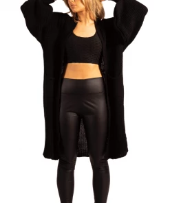 Bubu Balloon Sleeve Cardigan Black Knitwear