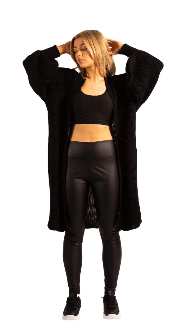 Bubu Balloon Sleeve Cardigan Black Knitwear 3 Bubu Balloon Sleeve Cardigan Black Knitwear