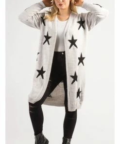 Bubu Cream Star Cardigan Clothing