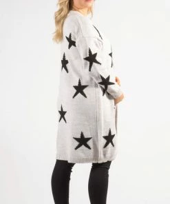 Bubu Cream Star Cardigan Clothing