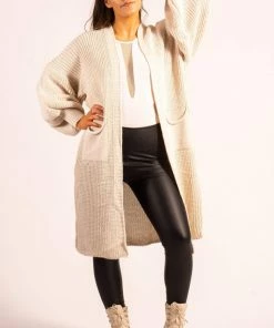 Bubu Knitwear Balloon Sleeve Cardigan Stone 7 Bubu Knitwear Balloon Sleeve Cardigan Stone