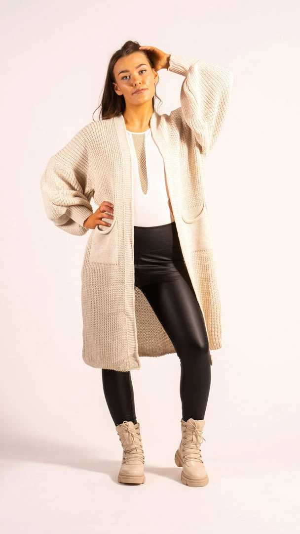 Bubu Knitwear Balloon Sleeve Cardigan Stone 5 Bubu Knitwear Balloon Sleeve Cardigan Stone