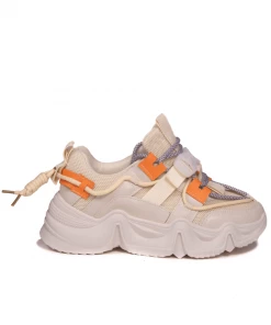 Bubu Orange Tab Chunky Trainers Shoes