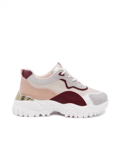 Bubu Pink Suede Chunky Trainers Shoes