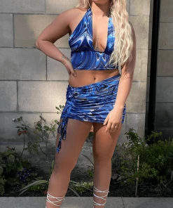 Bubu Clothing Festival Crop Top & Ruche Skirt Co-Ord