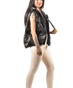 Bubu Black Shine Gillet Jackets & Gilets