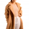 Bubu Camel Longline Borg Teddy Coat Jackets & Gilets 1 Bubu Camel Longline Borg Teddy Coat Jackets & Gilets