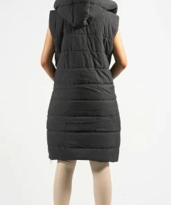 Bubu Jackets & Gilets Longline Black Gilet