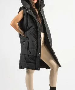 Bubu Jackets & Gilets Longline Black Gilet