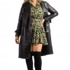Bubu Jackets & Gilets Long Black PU Belted Coat 1 Bubu Jackets & Gilets Long Black PU Belted Coat
