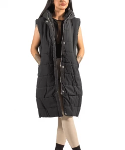 Bubu Jackets & Gilets Longline Black Gilet