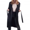 Bubu Jackets & Gilets Suedette Belted Duster Jacket Black