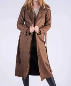 Bubu Suedette Belted Duster Jacket Brown 11 Bubu Suedette Belted Duster Jacket Brown