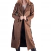 Bubu Suedette Belted Duster Jacket Brown 2 Bubu Suedette Belted Duster Jacket Brown