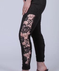 Bubu Clothing Lace Cut Out Skinny Jean