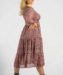 Bubu Pink Leopard Dress