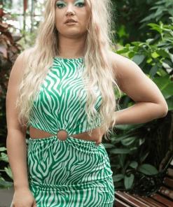 Bubu Ring Festival Zebra Print Mini Dress