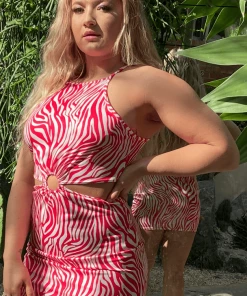 Bubu Ring Festival Zebra Print Mini Dress