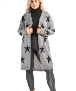 Bubu Grey Star Cardigan Clothing