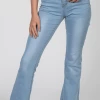 Bubu Light Denim Fitted Flared Jeans