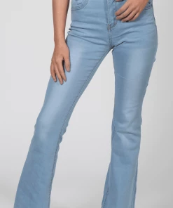 Bubu Light Denim Fitted Flared Jeans