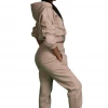 Bubu Tracksuit Jogger With Cropped Style Hoodie Beige 2 Bubu Tracksuit Jogger With Cropped Style Hoodie Beige