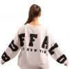 Bubu Buffalo Oversized Sweatshirt White Tops