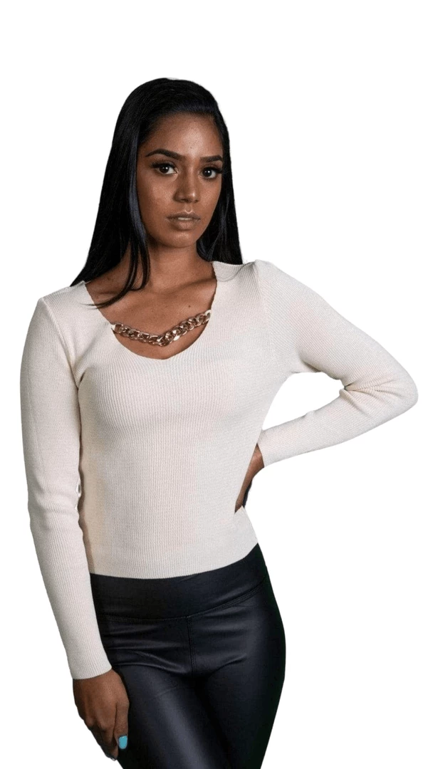 Bubu Chain Jumper Nude Knitwear 3 Bubu Chain Jumper Nude Knitwear