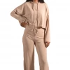 Bubu Camel Ribbed Lounge Set