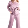 Bubu Off Shoulder Top & Jogger Set Mauve