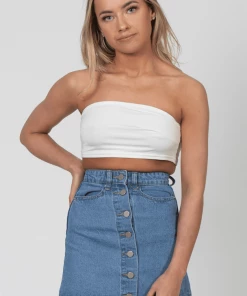 Bubu Denim Skirt Button Up Mini