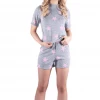 Bubu Pink Star Pyjama Short Set Loungewear