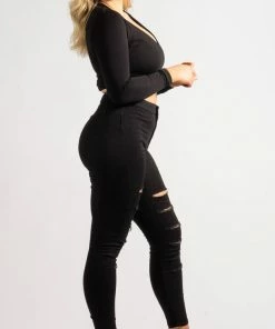 Bubu Black High Waisted Jeans