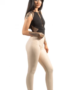 Bubu Cream Wetlook PU Leggings