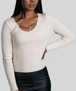 Bubu Chain Jumper Nude Knitwear 7 Bubu Chain Jumper Nude Knitwear